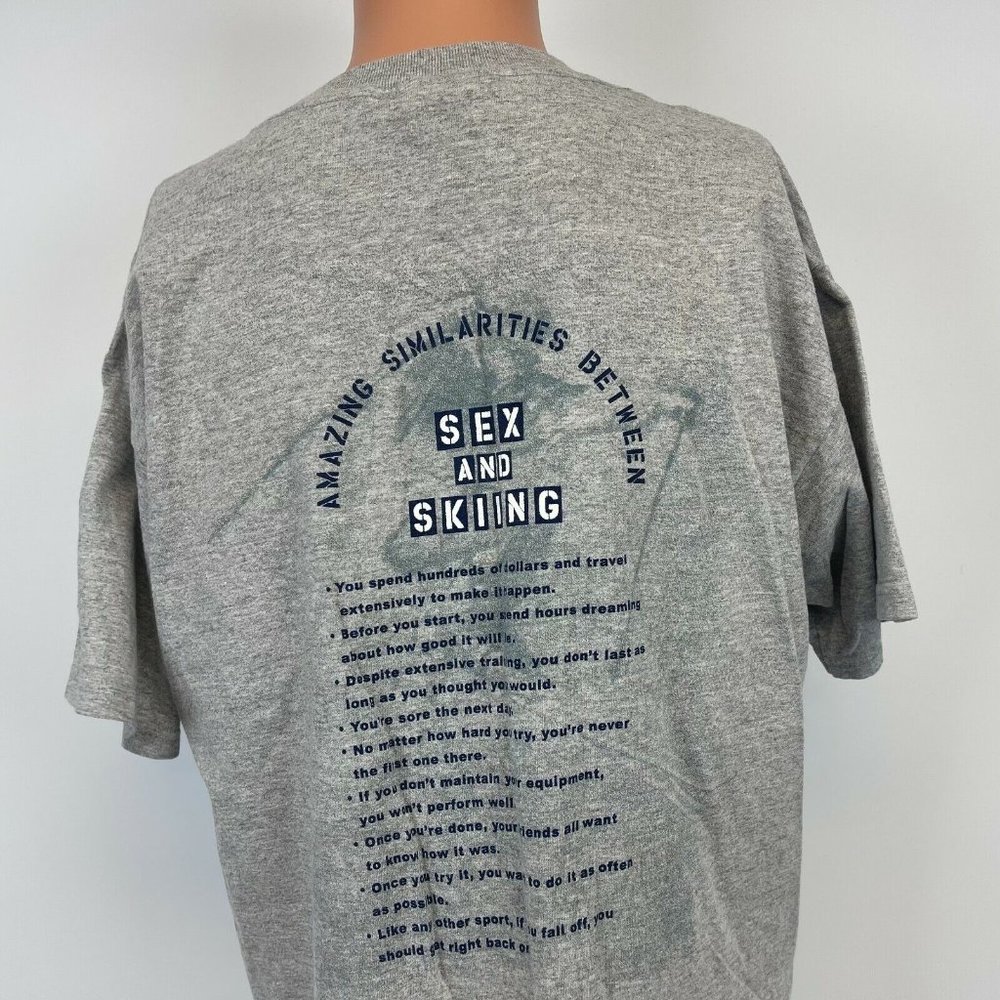 Sherry Sex On The Slopes Panama City Beach Florida T Shirt Vtg 90s Humor Grey L
